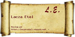 Lacza Etel névjegykártya